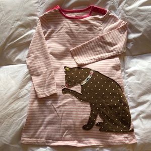 Baby Boden Kitty Applique Dress, Size 18-24M